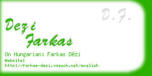 dezi farkas business card