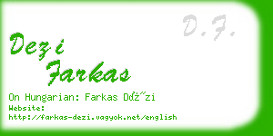 dezi farkas business card